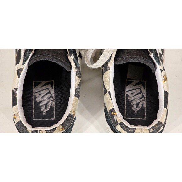 Vans Old Skool Sneakers Bee Check Black White Lace-Up Womens 5.5 Skater Grunge - Picture 7 of 10